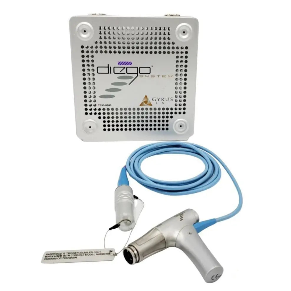 Gyrus 70339001 Diego System ENT Shaver Handpiece and Sterilization Case 7033-8005 Gyrus