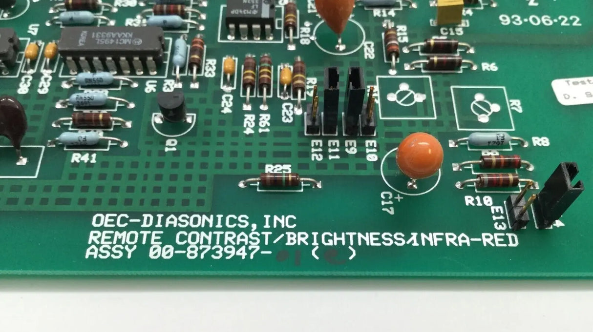GE OEC 9400 C Arm 00-873947-01 Remote Contrast Board GE