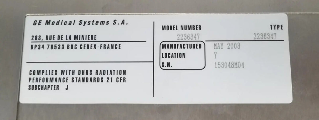 GE Mammo Senograph DMR + 18 x 24 Cassette Holder 2236347 Primis Medical