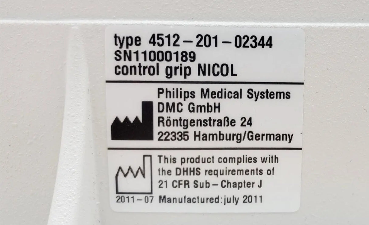 Philips 4512-201-02344 Digital Diagnost Rad Room Control Grip NICOL Philips
