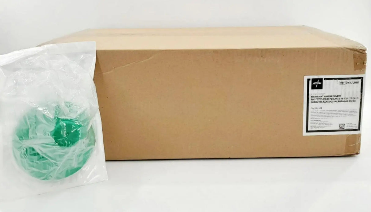 Medline DYNJLHH1 Green Rigid Surgical Light Handle Covers Box of 24 Medline