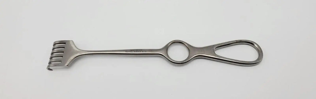 Jarit 200-273 Volkmann Hand Held Retractor 6 Prong 28mm Tip Width Sharp 8-1/2" Jarit
