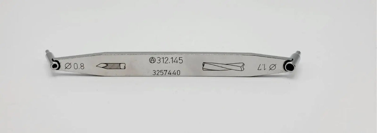 Synthes 312.145 Double Drill Sleeve 1.7mm / 0.8mm 4-3/4 inches New Synthes