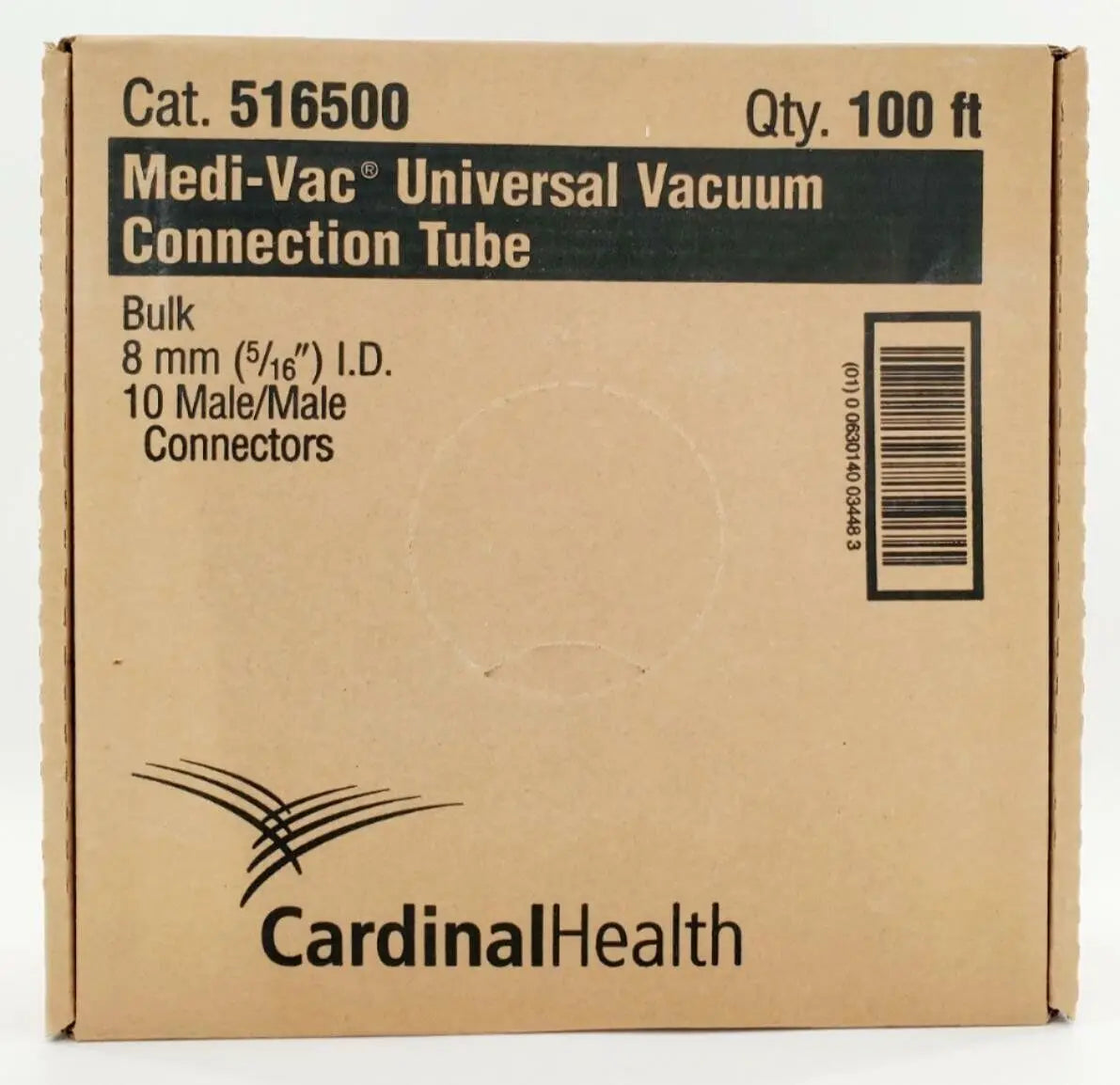 Cardinal Health 516500 Medi-Vac Universal 8mm Vacuum Connecting Tube 100Ft Cardinal Health