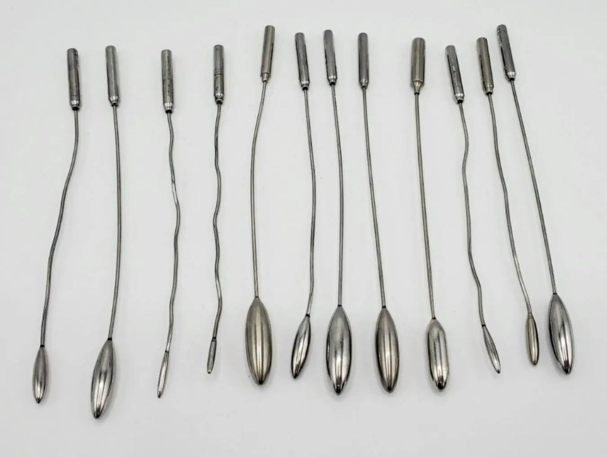 Codman Gall Bladder Dilators Common Duct Bakes Inserts Set of 12 Codman