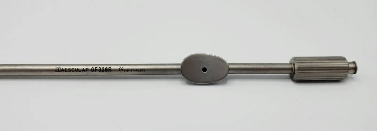 Aesculap GF320R Suction Irrigation Tube w/ Finger Valve Luer-Lock 15-3/4" Aesculap