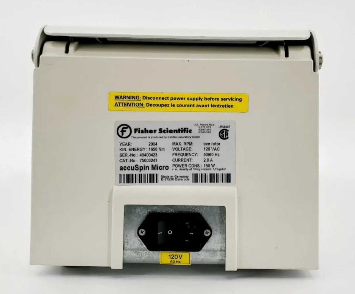 AccuSpin Micro Benchtop Centrifuge 75003241 Fisher Scientific