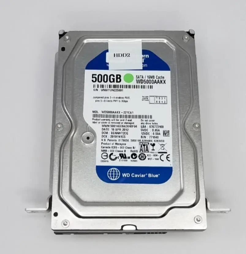 Philips IU22 Ultrasound Western Digital 500GB WD5000AAKX-221CA1 Hard Drive Philips