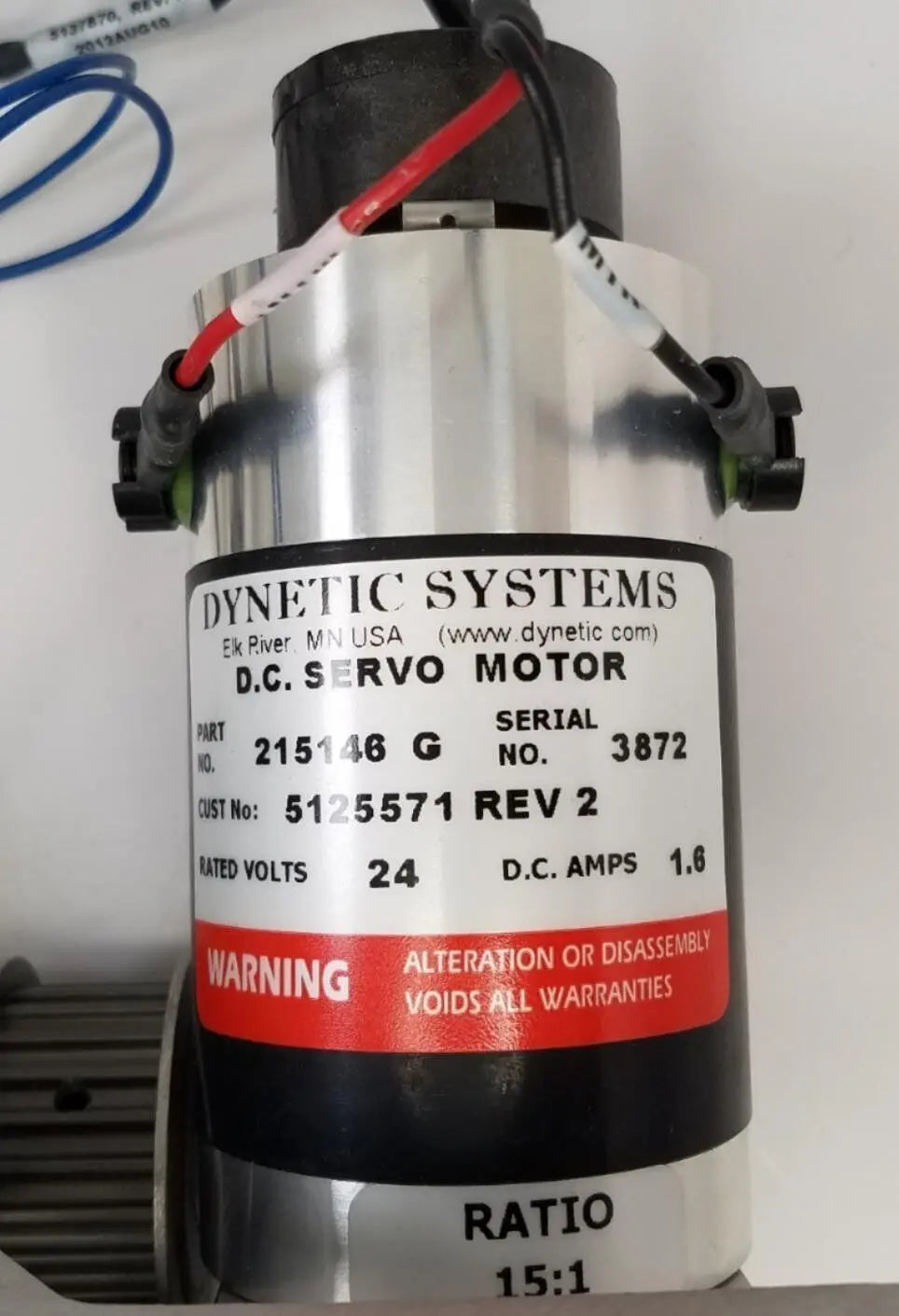 Dynetic 215146G Rev 2 Systems DC Servo Motor Primis Medical
