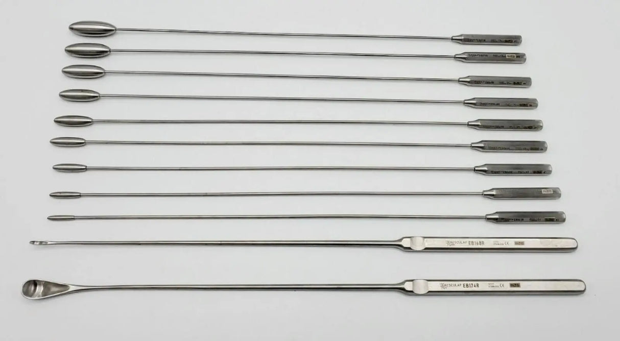Aesculap Bakes Dilators and Scoops Set of 11 Excellent Condition Aesculap
