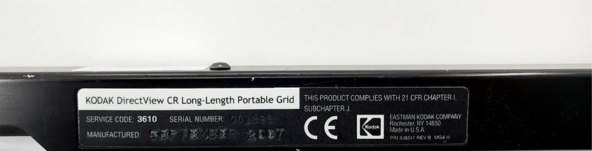 Kodak Carestream 3610 Directview CR Long Length Grid with Wheeled Caddy Carestream