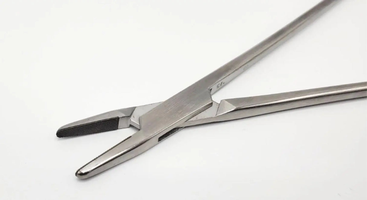 Jarit 121-142 Mayo-Hegar Holder Grooved Jaws Straight 20mm 10-1/2" Jarit