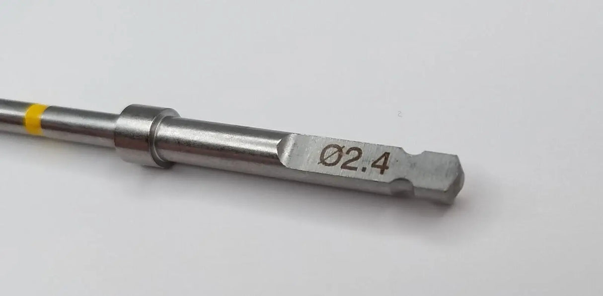 Synthes 388.394 Orthopedic 2.4mm Quick-Connect 2-Flute Drill Bit with Stop 8" Synthes