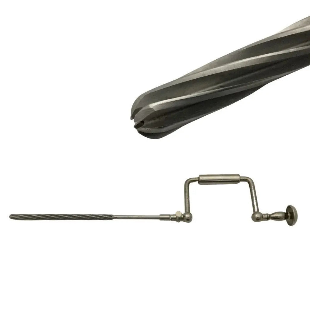 Zimmer Hand Drill w/ Kirschner 9900-12-535 12mm Bone Reamer Drill Bit 21-3/4" Primis Medical