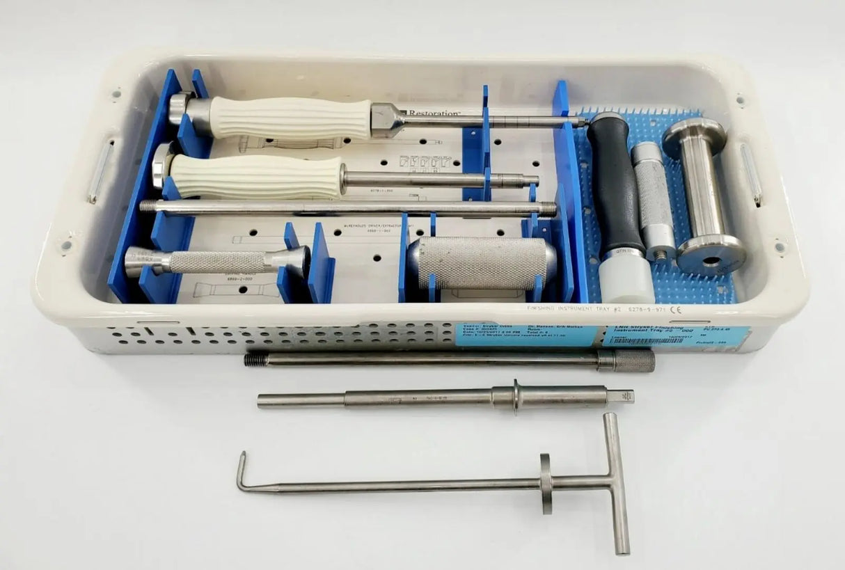 Stryker 6278-9-971 Restoration Modular Finishing Instrument Set w/ Tray Stryker