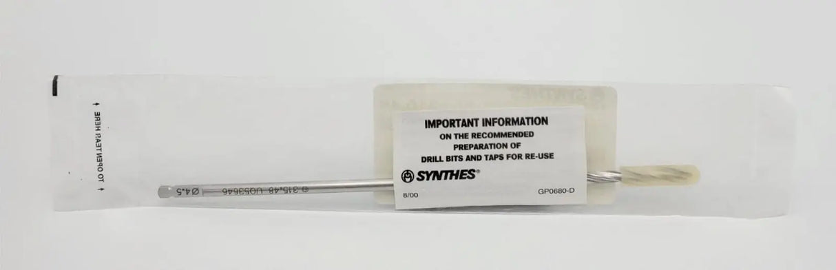 Synthes 315.48 Quick Connect Three-Fluted Drill Bit Orthopedic 4.5mm 7-3/4" New Synthes