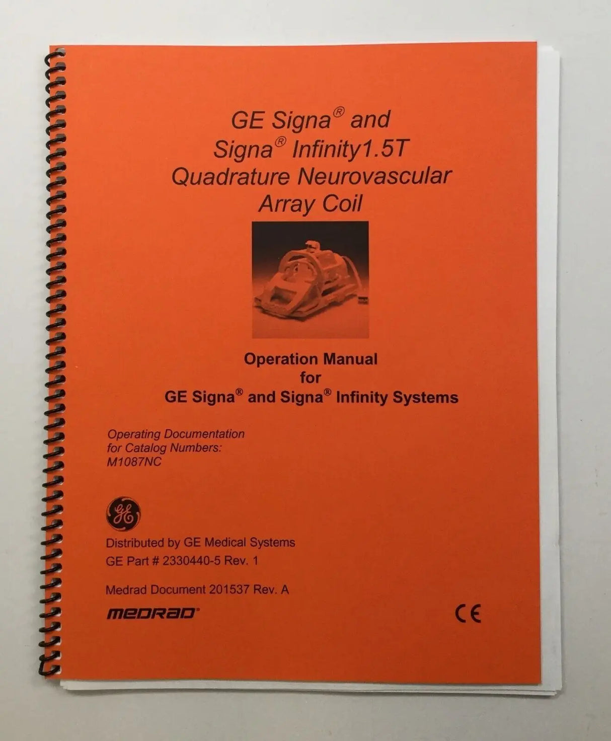 GE Medrad 2330440-2 Signa 1.5T Neurovascular Array MRI Coil Certified GE