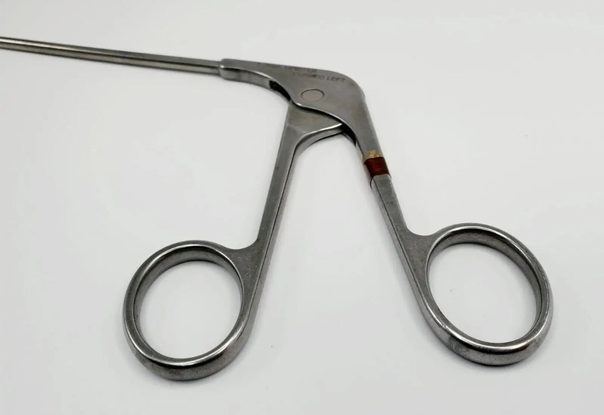 Acufex 012042 Basket Punch Scoop Forceps 1.3mm Upbiter Curved Left 9" Acufex