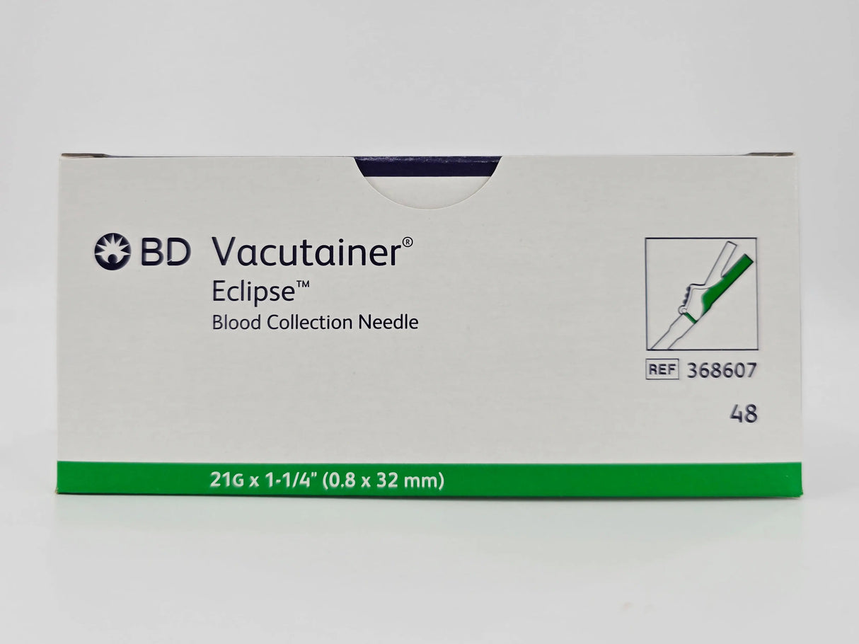 BD 368607 Vacutainer Eclipse Blood Collection Needle 21G x 1-1/4" 480/CS (48/BX, 10BX/CS) BD