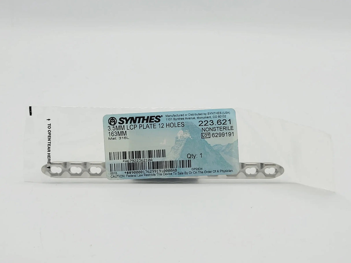 Synthes 223.621 3.5mm LCP Plate 12 Holes 163mm Synthes
