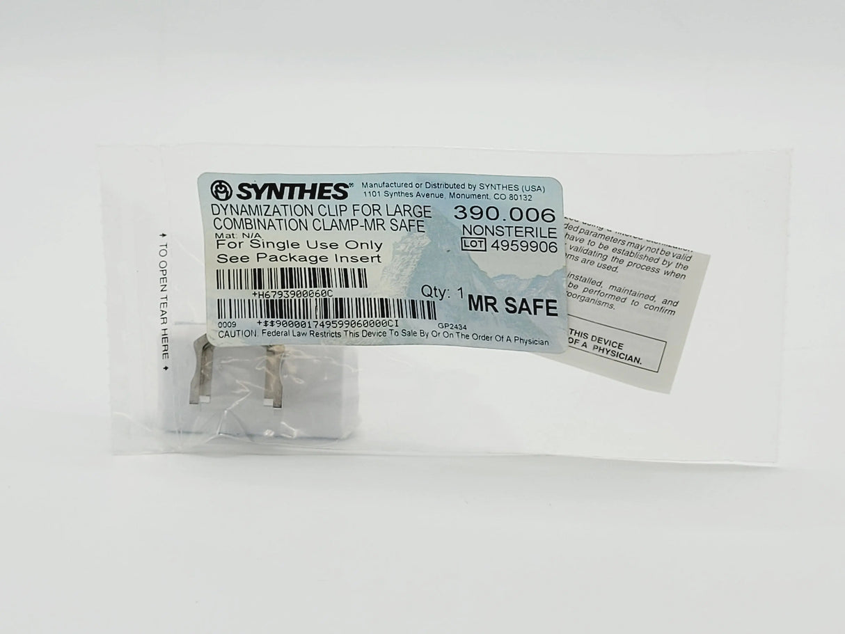 Synthes 390.006 Dynamization Clamp For Large Combination Clamp / MR Safe Synthes