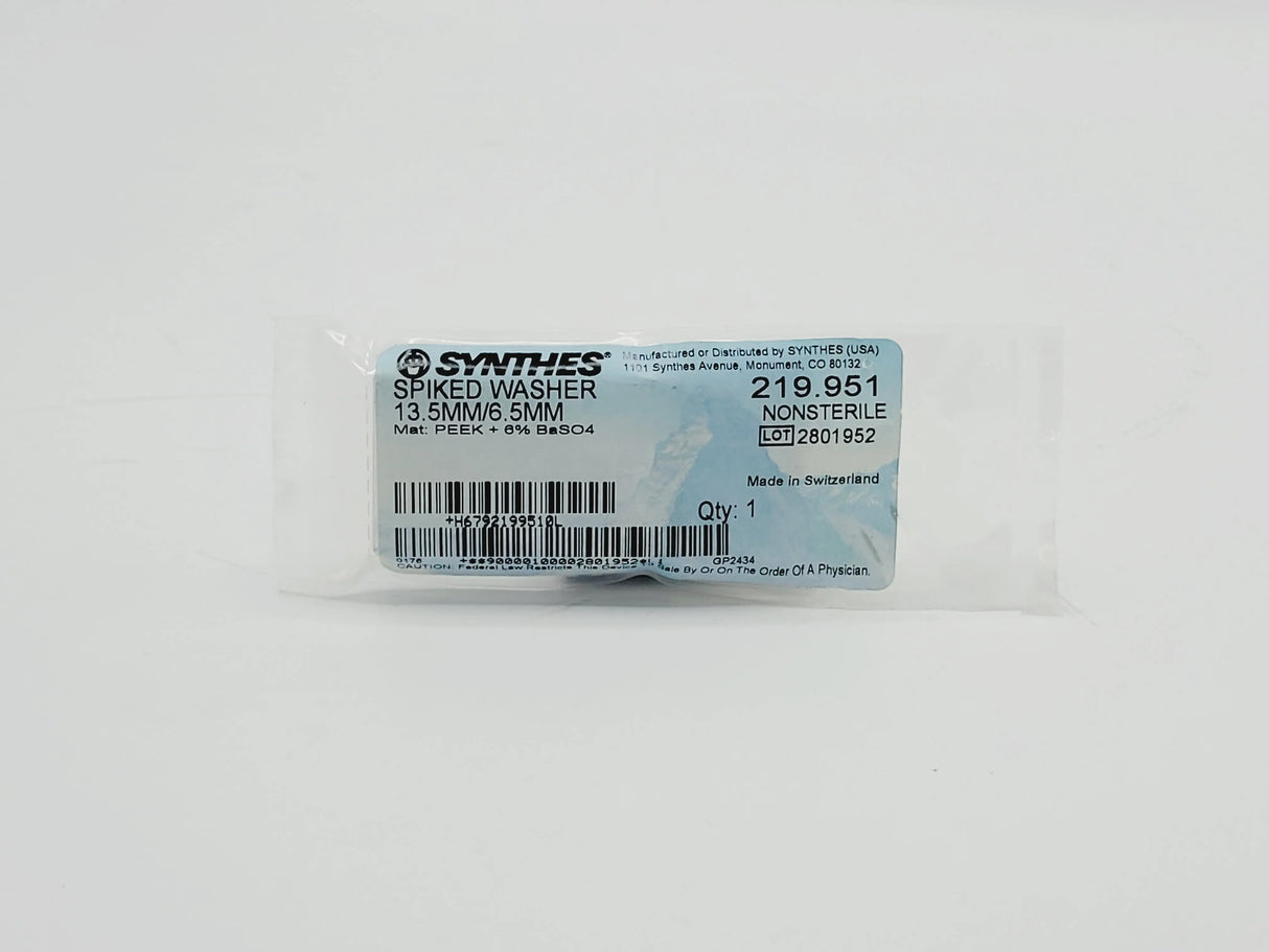 Synthes 219.951 Spiked Washer 13.5mm/6.5mm Synthes