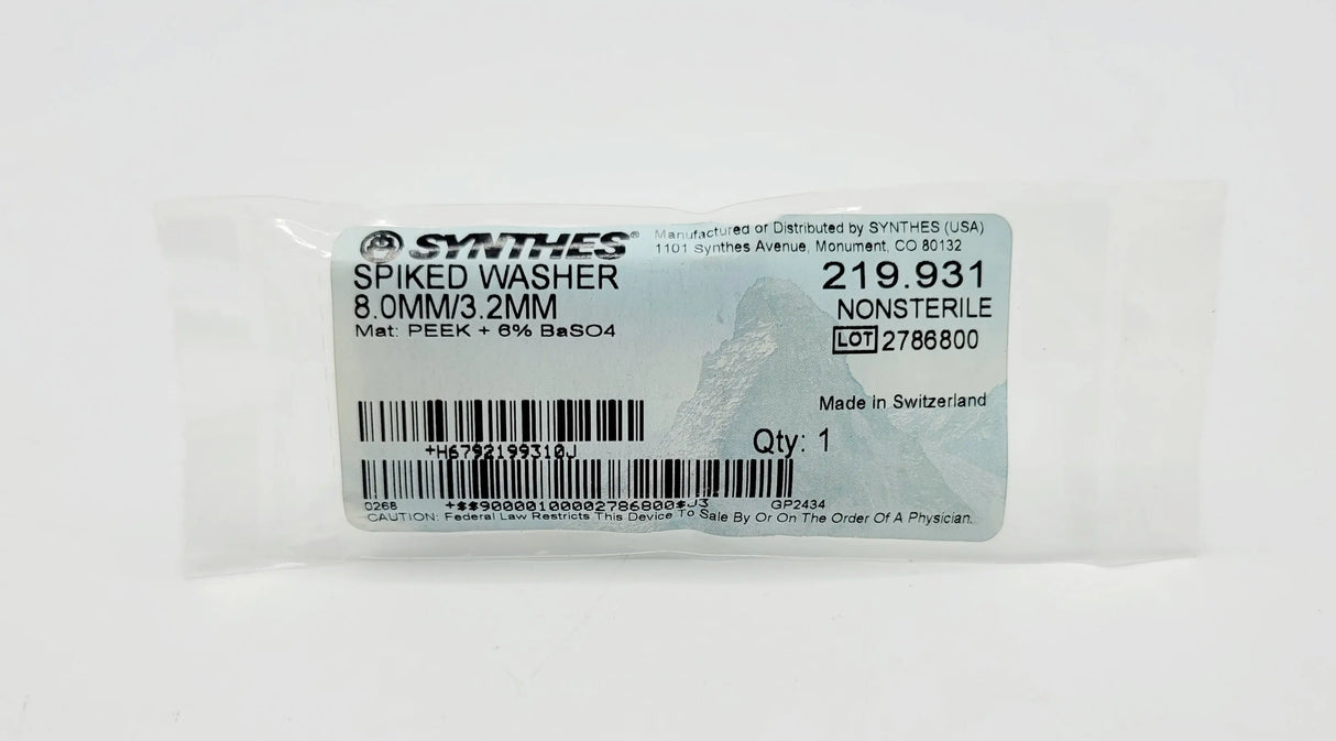 Synthes 219.931 SPIKED WASHER 8.0MM/3.2MM Synthes