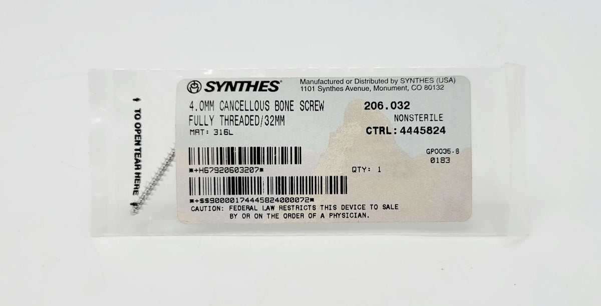Synthes 206.032 Orthopedic Bone Screw