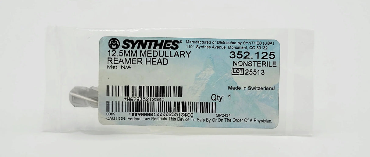 Synthes 352.125 12.5MM MEDULLARY REAMER HEAD Synthes