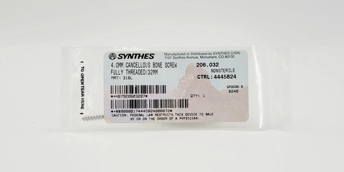 Synthes 206.032 Orthopedic Bone Screw