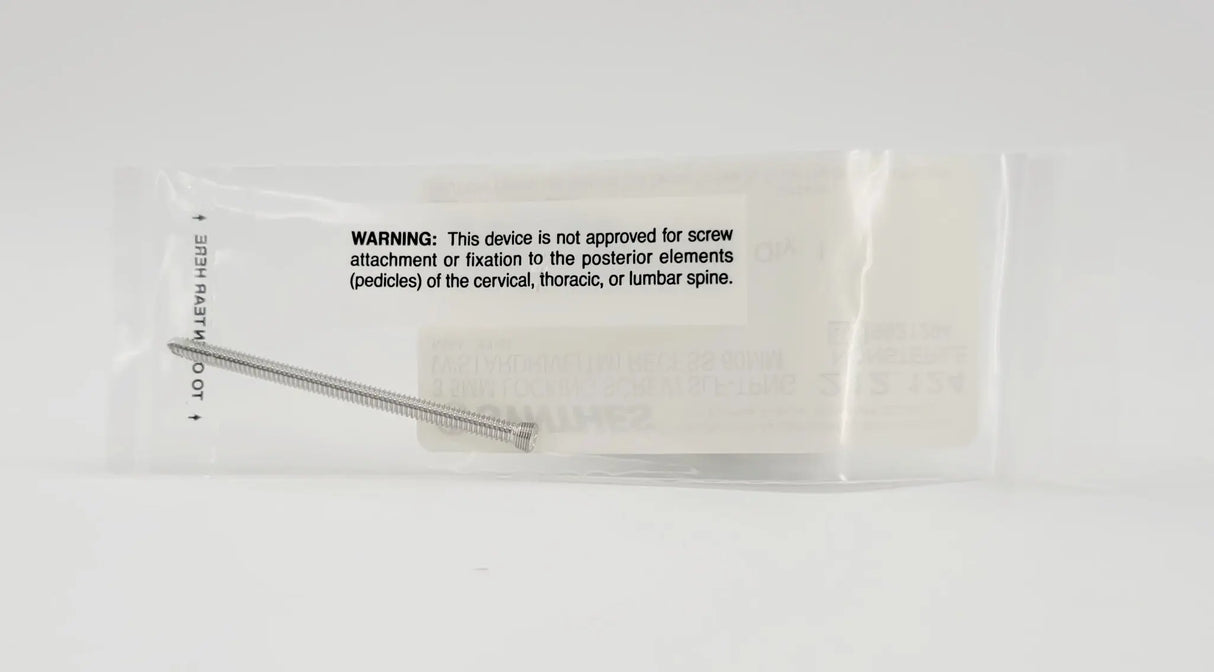 Synthes 212.124 3.5mm Locking Screw Self-Tapping w/ Stardrive (TM) Recess 60mm Synthes