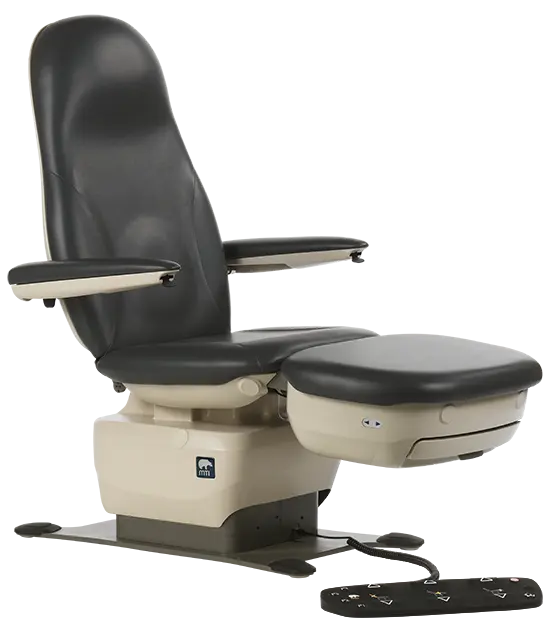 MTI 528 Podiatry & Wound Care Chair - Non-Lift Base, 100-240V, 24 in Seat, 725 lb Capacity (Product 528-001-80) MTI