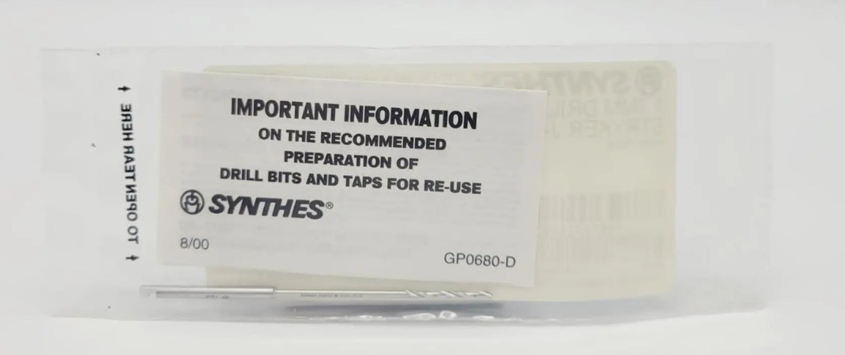 Synthes 316.403 Drill Bit 1.3mm Stryker J-Latch Orthopedic 2-5/8" Synthes Stryker