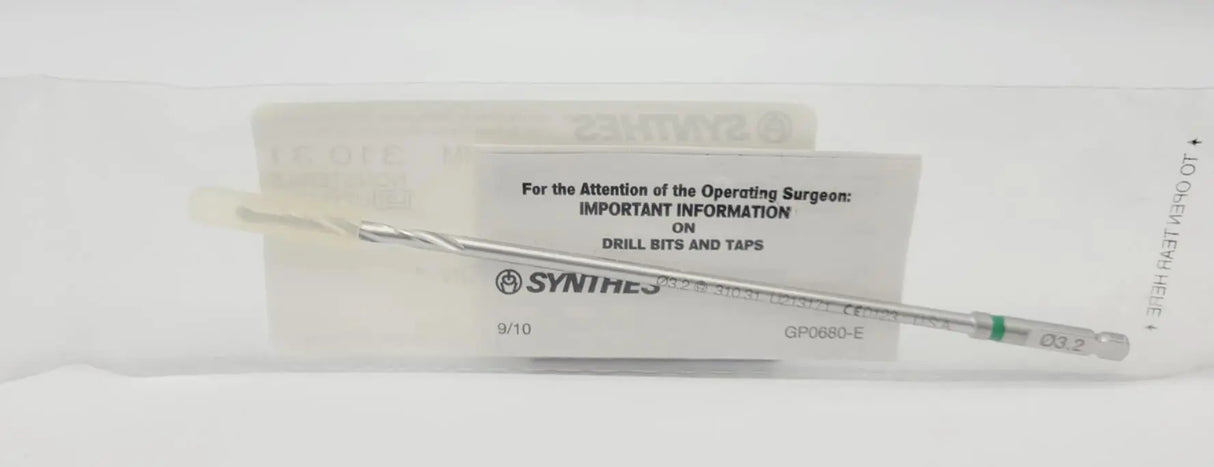 Synthes 310.31 Quick Connect Drill Bit 3.2mm Orthopedic 6" New Synthes