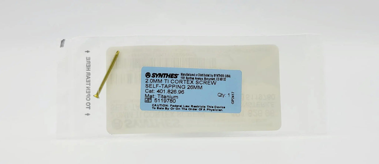 Synthes 400.824.96 1.5mm Ti Cortex Screw Self-Tapping 24mm Synthes