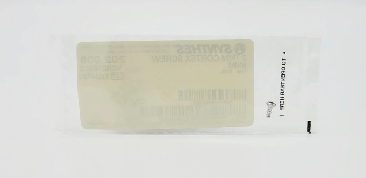Synthes 202.008 2.7mm Cortex Screw 8mm Synthes