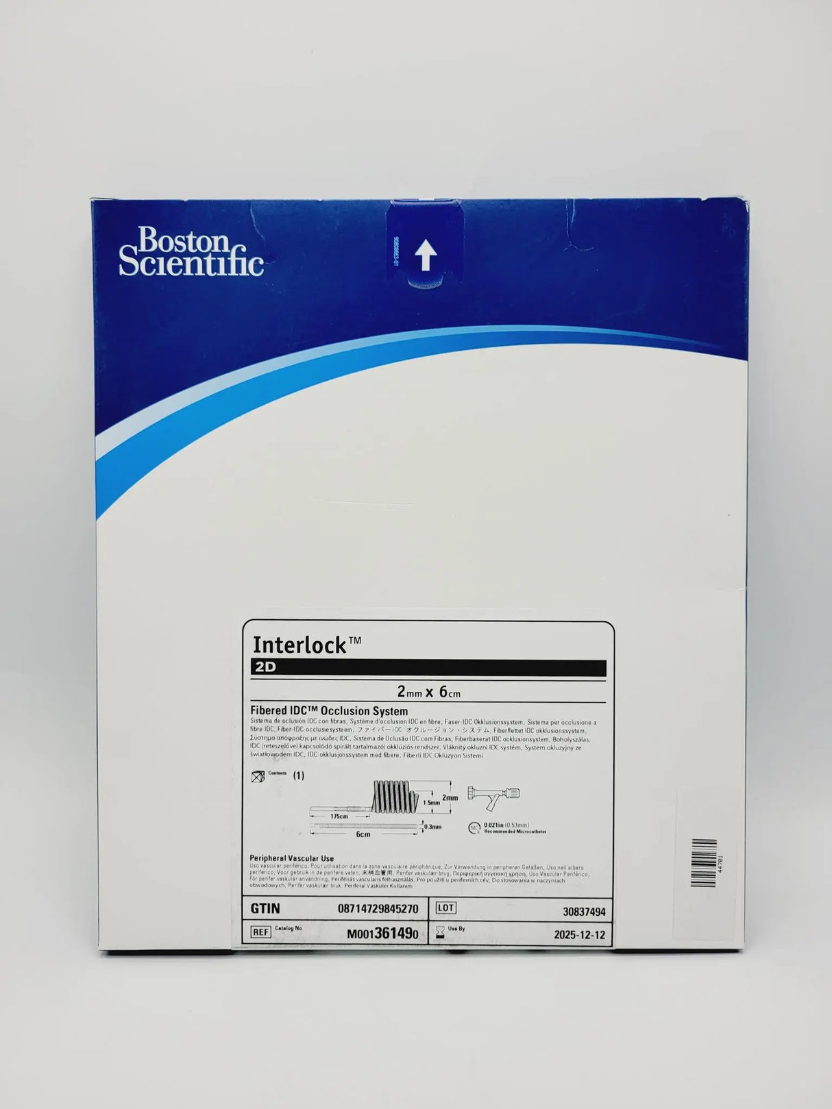 Boston Scientific M001361490 Interlock 2D Fibered IDC Occlusion System 2mm x 6cm Boston Scientific