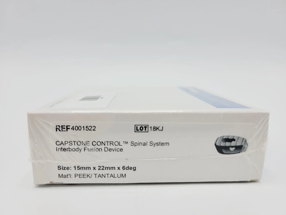 Medtronic 4001522 Capstone Control 15x22mm x 6 Deg. Spinal System Fusion Device Medtronic