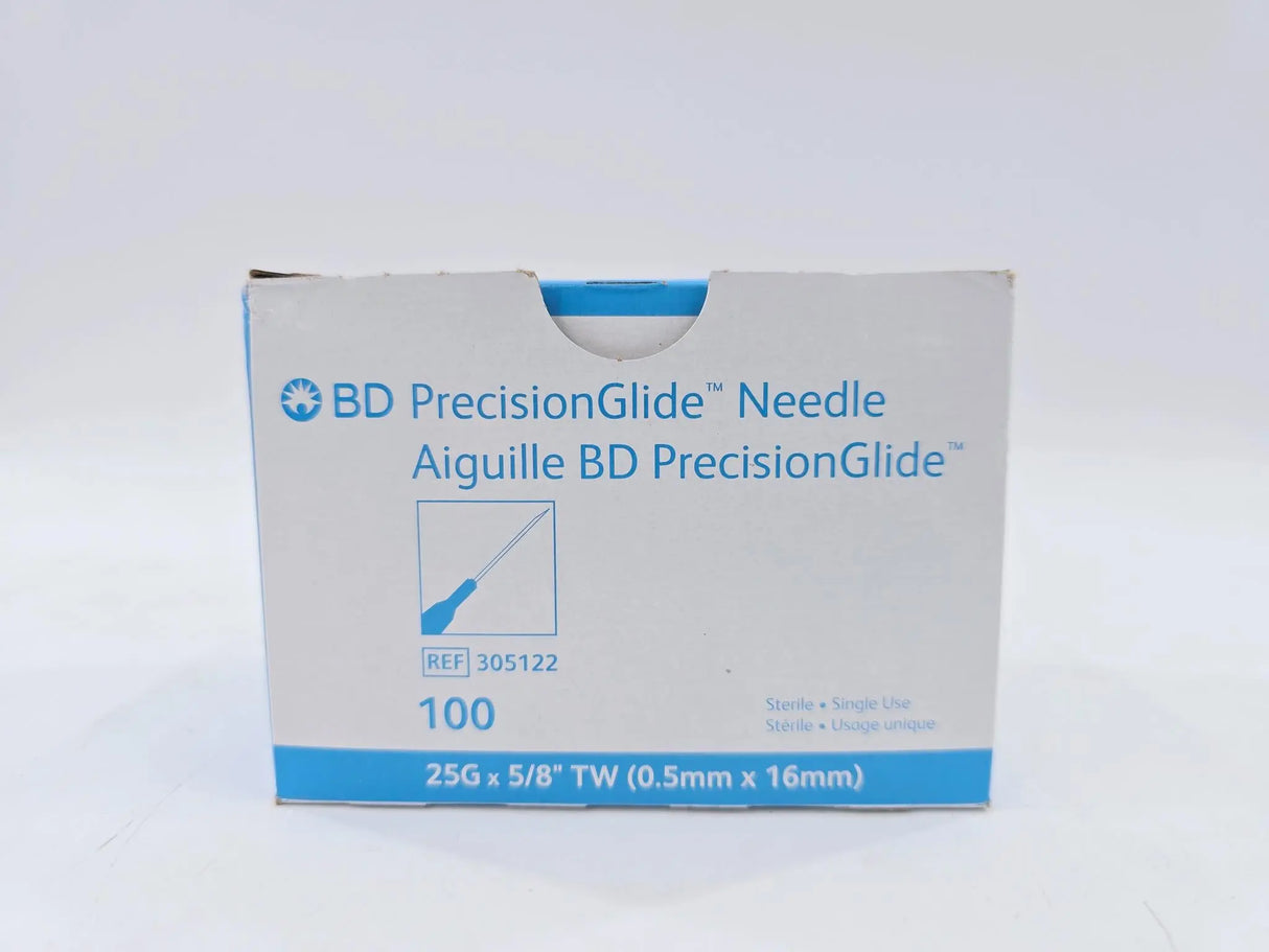 BD 305122 PrecisionGlide Needle 25G x 5/8" TW Box Of 100 BD