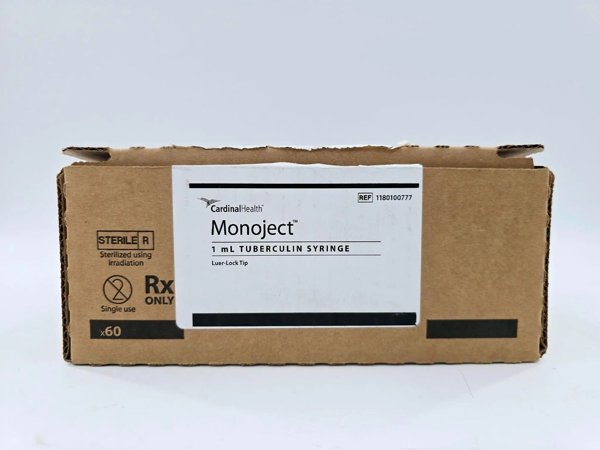 Cardinal Health 1180100777 Monoject 1mL Tuberculin Syringe Luer-Lock Box of 60 Cardinal Health