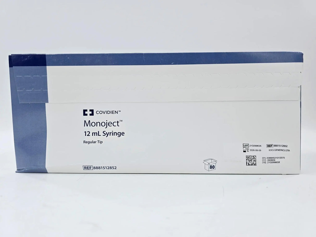 Cardinal Health 8881512852 Monoject 12mL Syringe Regular Tip Box Of 80 Cardinal Health