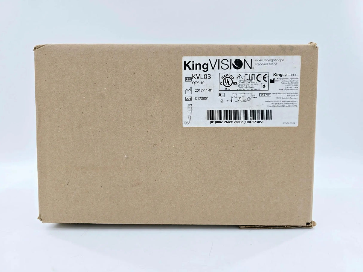 King Vision KVL03 Standard Disposable Blade, Size 3 (without Channel) Case of 10 King Systems