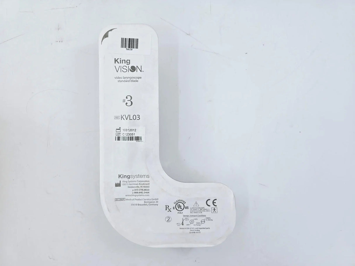 King Vision KVL03 Standard Disposable Blade, Size 3 (without Channel) Case of 10 King Systems