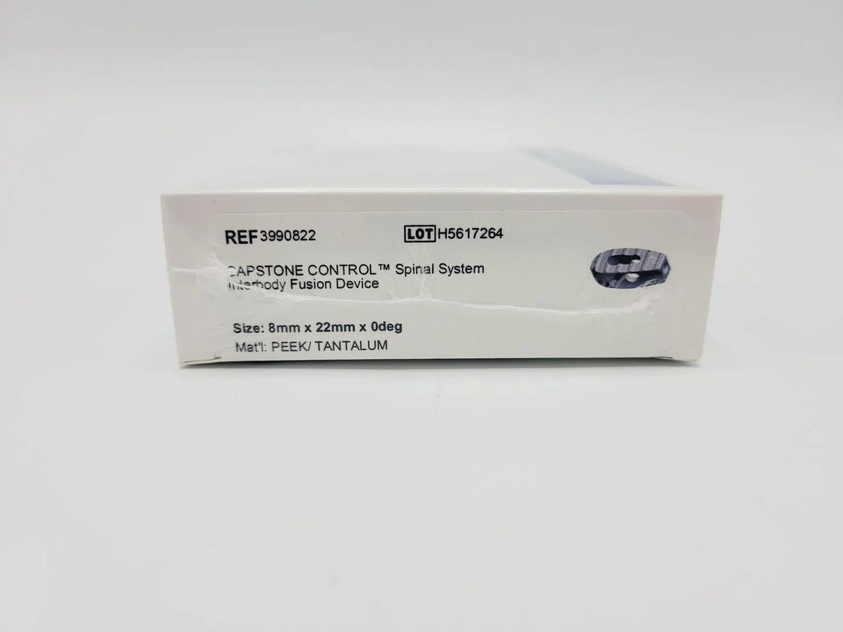 Medtronic 3990822 0 Deg 8mm x 22mm Capstone Control Interbody Fusion Device Medtronic