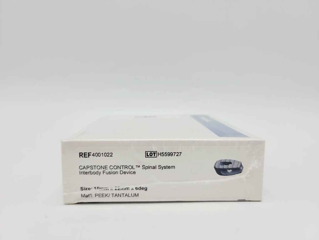 Medtronic 4001022 6 Deg 10mm x 22mm Capstone Control Interbody Fusion Device Medtronic