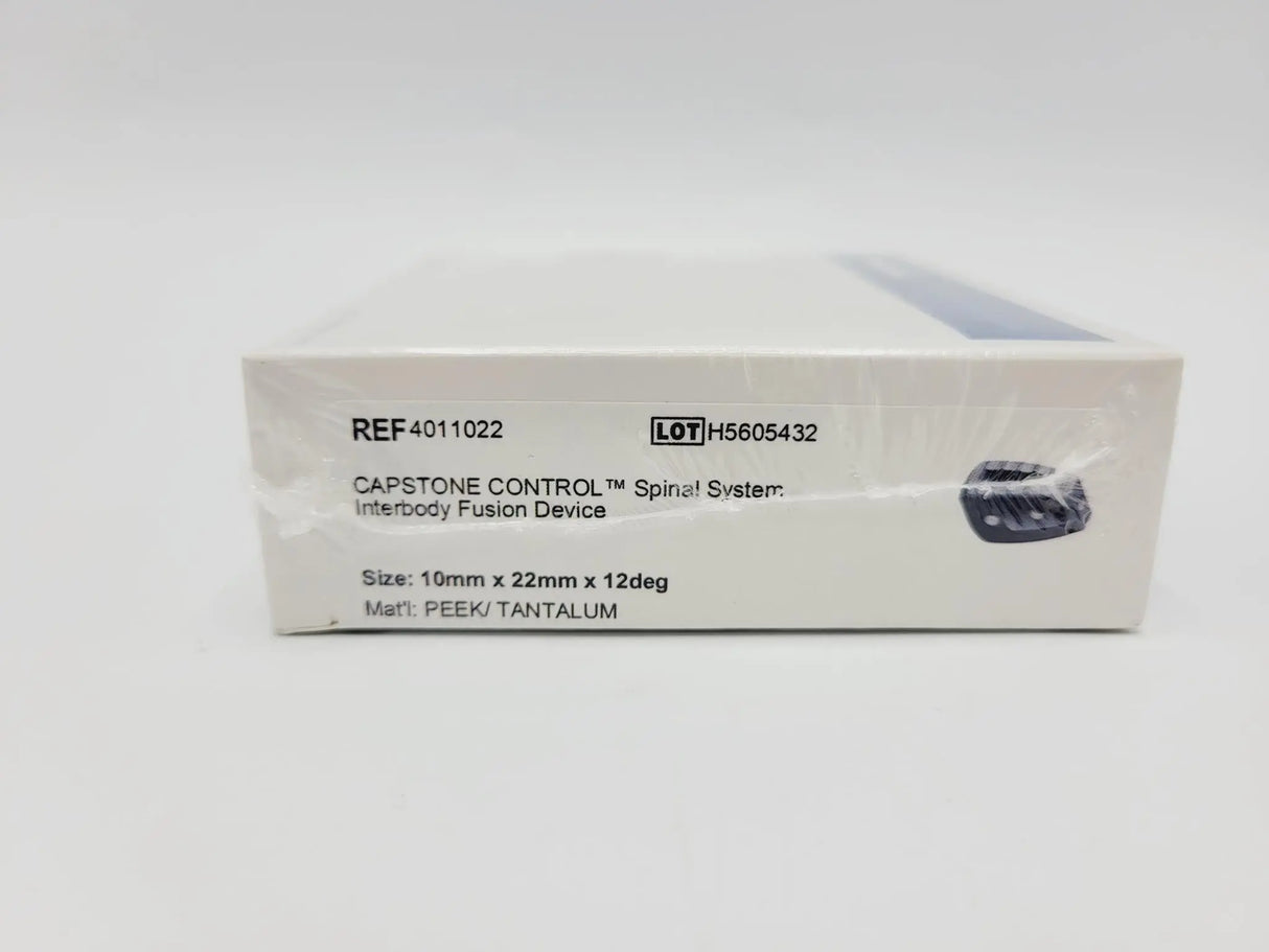 Medtronic 4011022 12 Deg 10mm x 22mm Capstone Control Interbody Fusion Device Medtronic