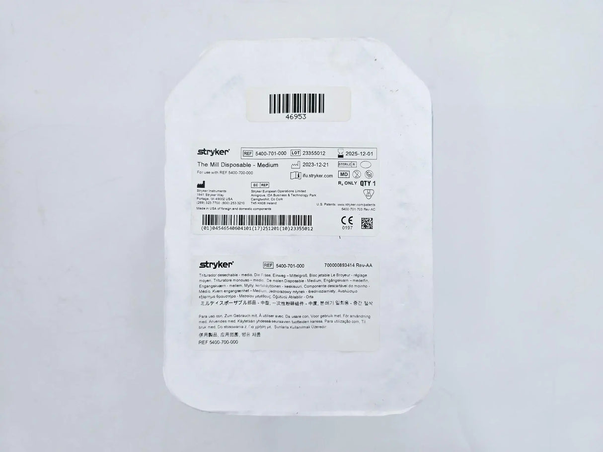 Stryker 5400-701-000 The Mill Disposable - Medium Stryker