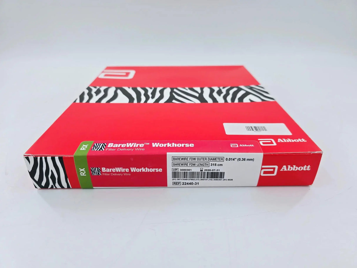 Abbott 22440-31 BareWire Workhorse Filter Delivery Wire .014" X 315cm Box Of 5 Abbott