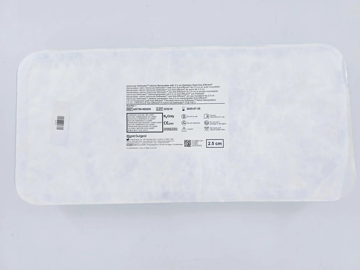 Cooper Surgical AD750-KES25 Advincula Delineator Uterine Manipulator w/ 2.5mm Stainless Steel Koh-Efficient Cooper Surgical