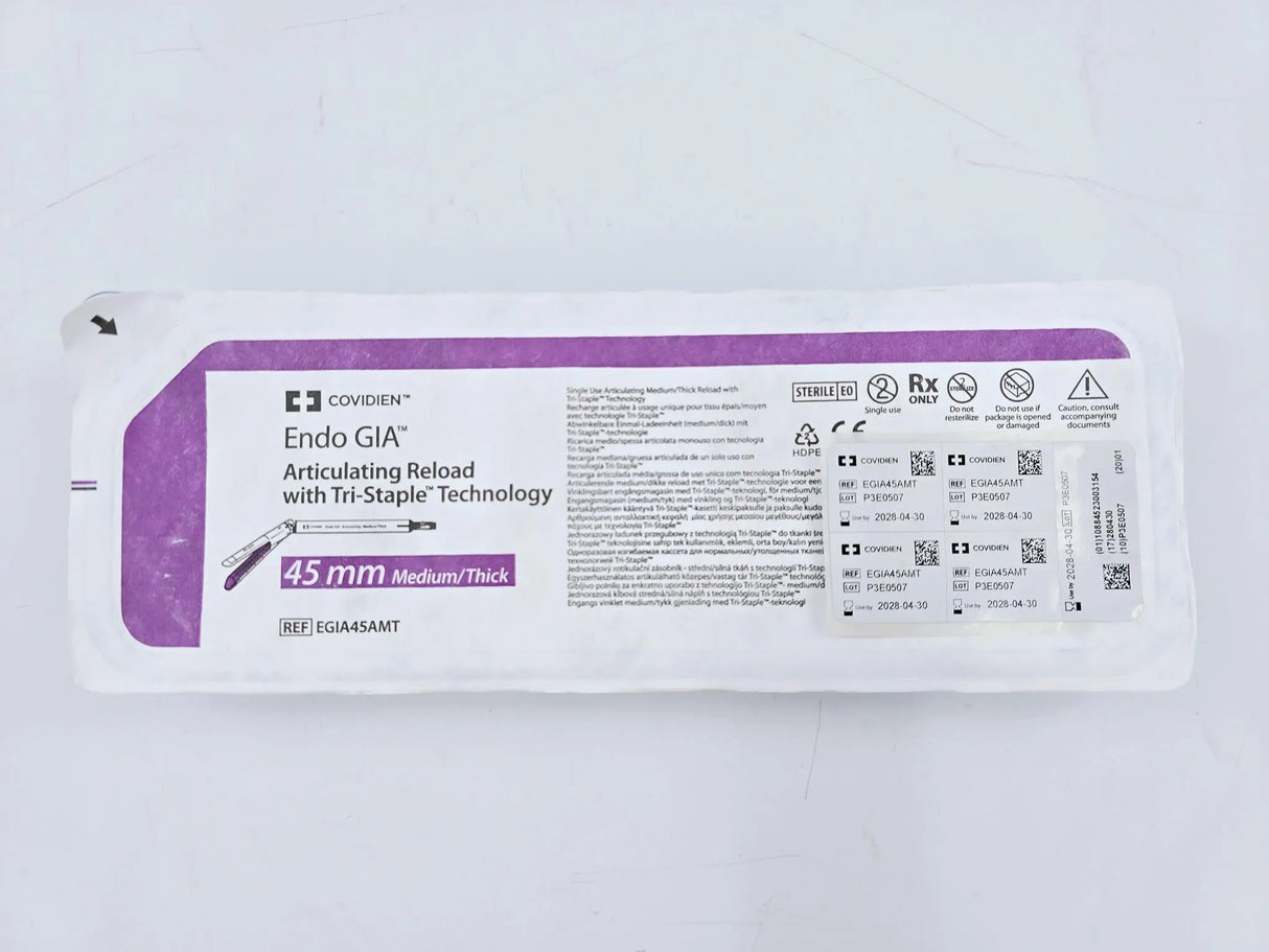 Covidien EGIA45AMT Endo GIA Articulation Reload 45mm Medium/ Thick Tri-Staple Covidien